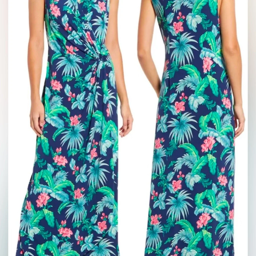 TOMMY BAHAMA Clara Floral Isle Sleeveless Faux-Wrap Maxi Dress • Size Small - Picture 2 of 8